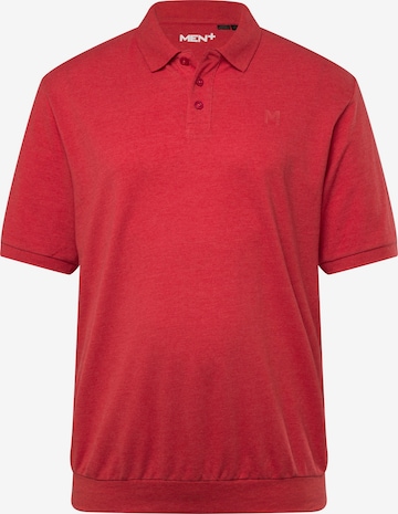 Men Plus Poloshirt in Rot: Vorderseite