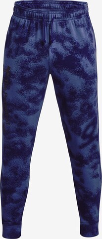 UNDER ARMOUR Regular Workout Pants 'Rival' in Blue: front