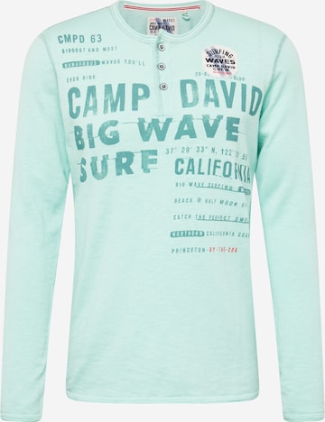 T-Shirt CAMP DAVID en bleu : devant