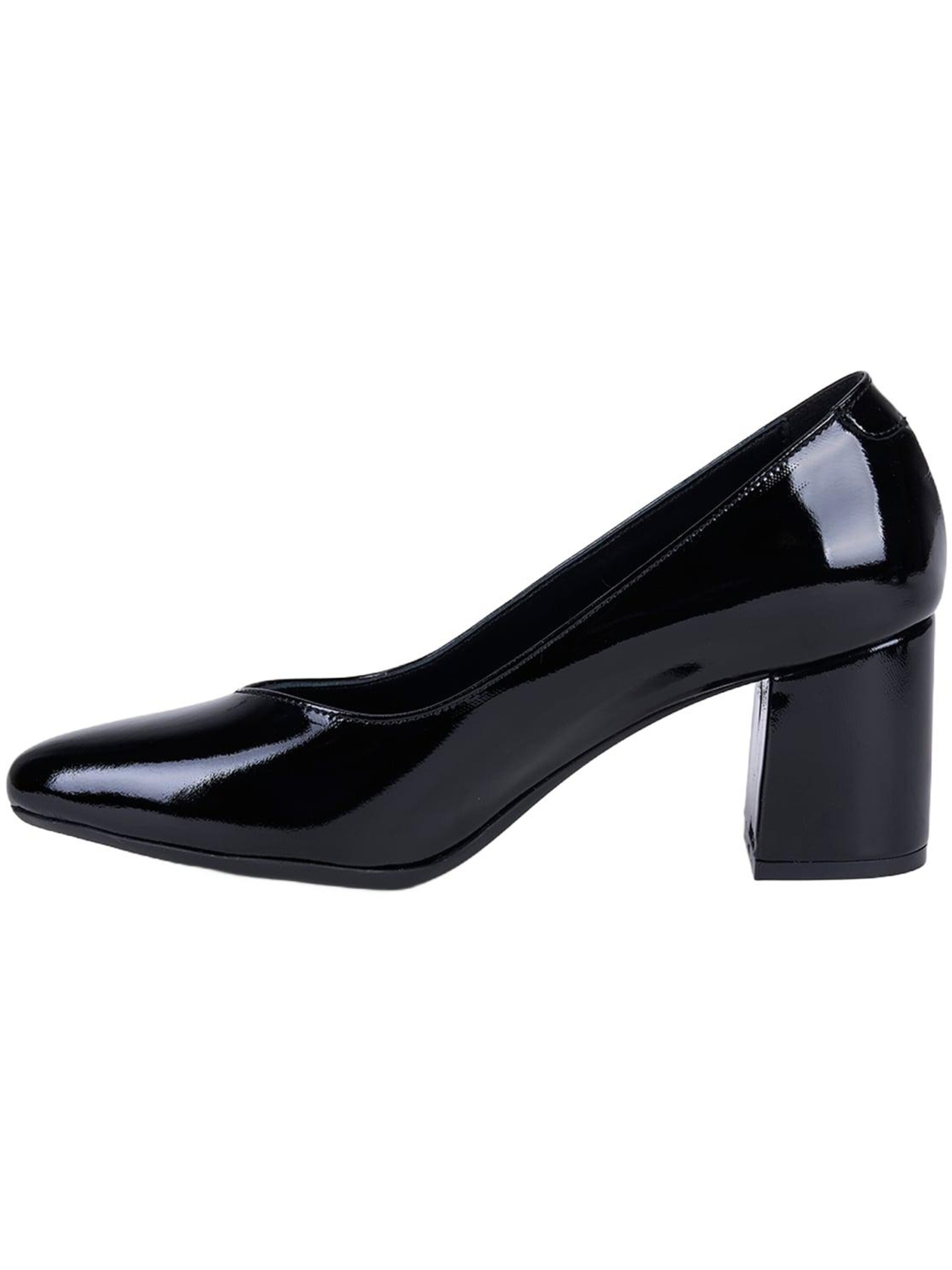 Desa - Zapatos destalonado 'DESA Damen-Pumps aus Lackleder mit Blockabsatz' en negro