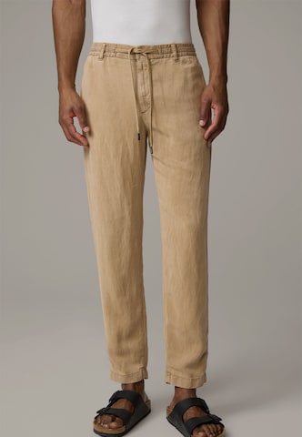 STRELLSON Slim fit Pants 'Saturn ' in Brown: front