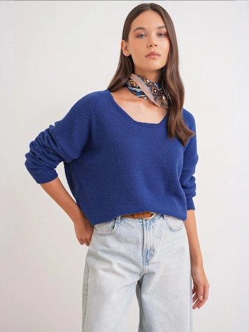 Pullover di MixRay in blu: frontale