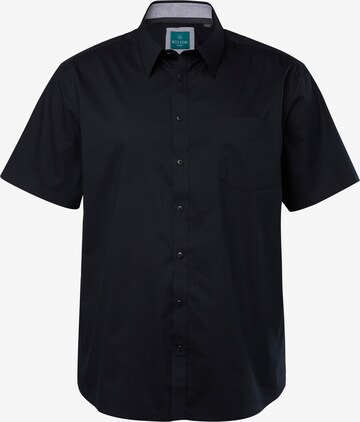 Boston Park Regular fit Button Up Shirt in Black: front