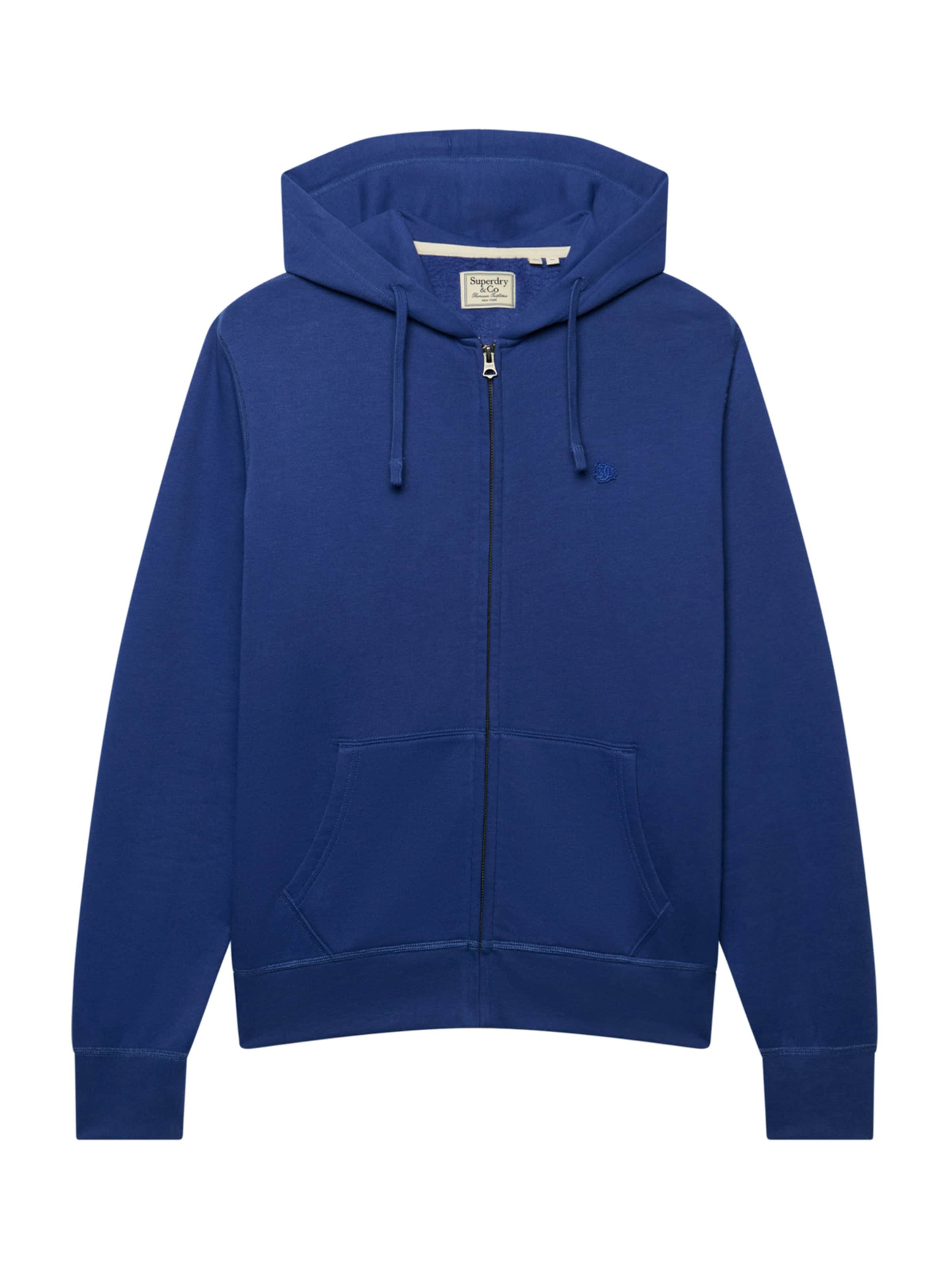 Superdry & Co Sweatjacka 'ESSENTIAL' i blå: framsida