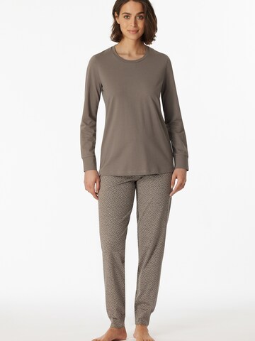 SCHIESSER Pyjama ' Comfort Essentials ' in Grijs: voorkant