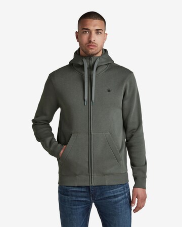 Coupe regular Veste de survêtement G-Star RAW en gris : devant