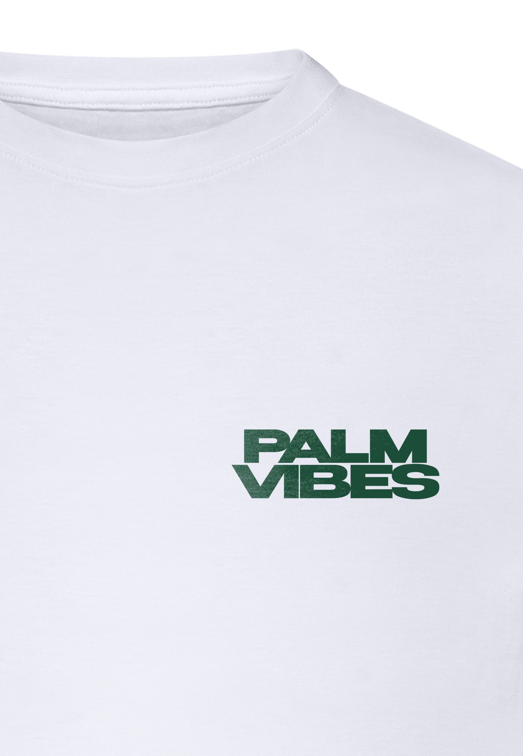 Mister Tee T-Shirt 'Palm Vibes' in Weiß