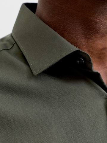JACK & JONES Slim fit Button Up Shirt 'JPRBLAParker' in Green