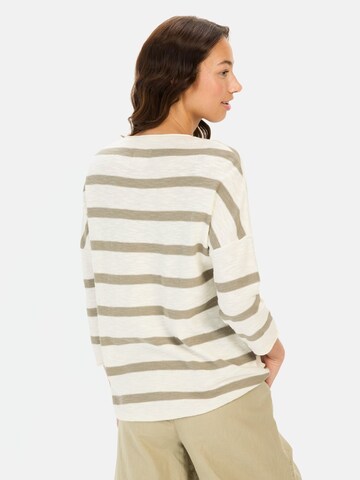 CAMEL ACTIVE Rundhals Pullover aus Baumwolle in Grün