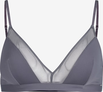 Skiny Triangle Bra in Grey: front