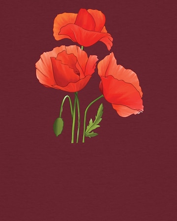 T-shirt 'Poppy Flowers' Watapparel en rouge