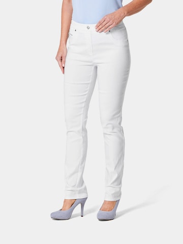 Goldner Slim fit Trousers 'Louisa' in White: front