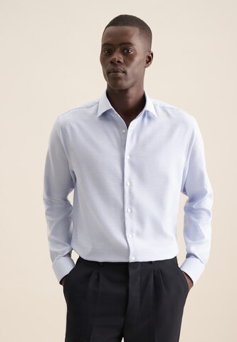 SEIDENSTICKER Slim Fit Hemd in Blau: Vorderseite