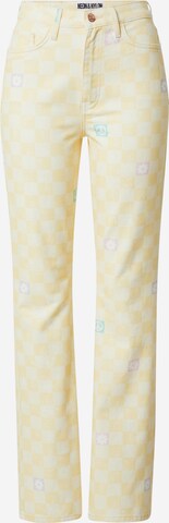 NEON & NYLON Regular Trousers 'CRAY' in Yellow: front