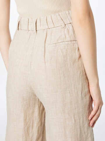 Wide Leg Pantalon à pince 'Denise' Gina Tricot en beige