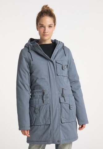 DreiMaster Vintage Winterparka in Blauw: voorkant