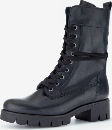 GABOR Lace-Up Boots in Black: front