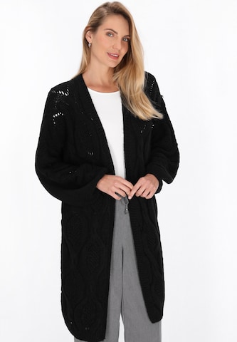 Cardigan Usha en noir : devant