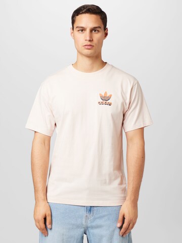 ADIDAS ORIGINALS T-Shirt '3D Power Trefoil' in Pink: predná strana