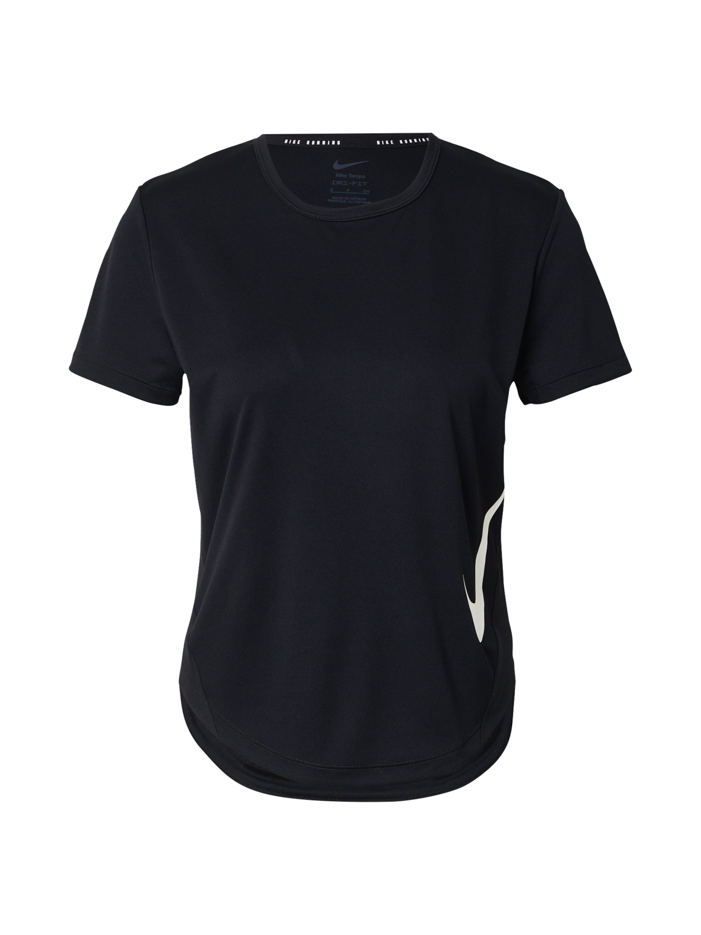 Tricou funcțional 'Tempo Swoosh' NIKE pe negru / alb, Vizualizare produs