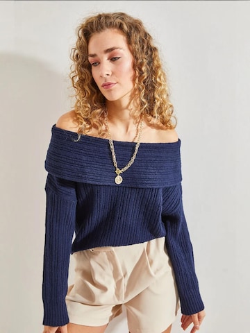 Bianco Lucci Pulover 'Pullover' | modra barva