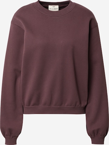 A LOT LESS Μπλούζα φούτερ σε καφέ: μπροστά