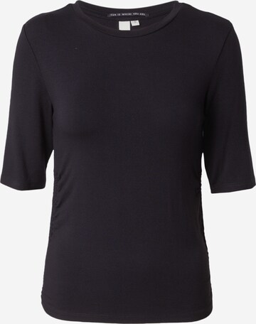 QS - Camiseta en negro: frente