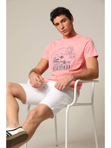 Coupe slim Pantalon 'Mathy' Deeluxe en blanc