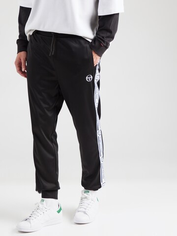 Sergio Tacchini Tapered Hose 'GRECO' in Schwarz: Vorderseite