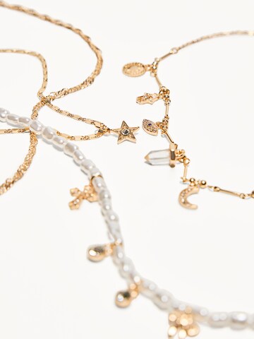 Bershka Necklace in Gold