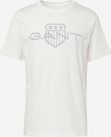 T-Shirt GANT en blanc : devant