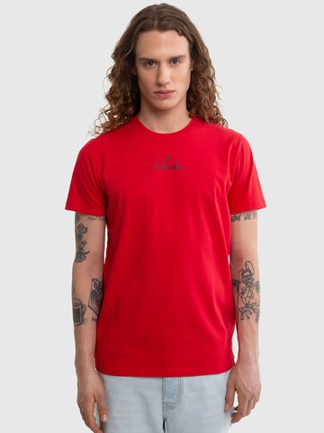 BIG STAR Shirt 'TECHMUNEN' in Rood: voorkant
