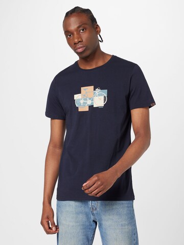 T-Shirt 'BLAIZE' Ragwear en bleu : devant