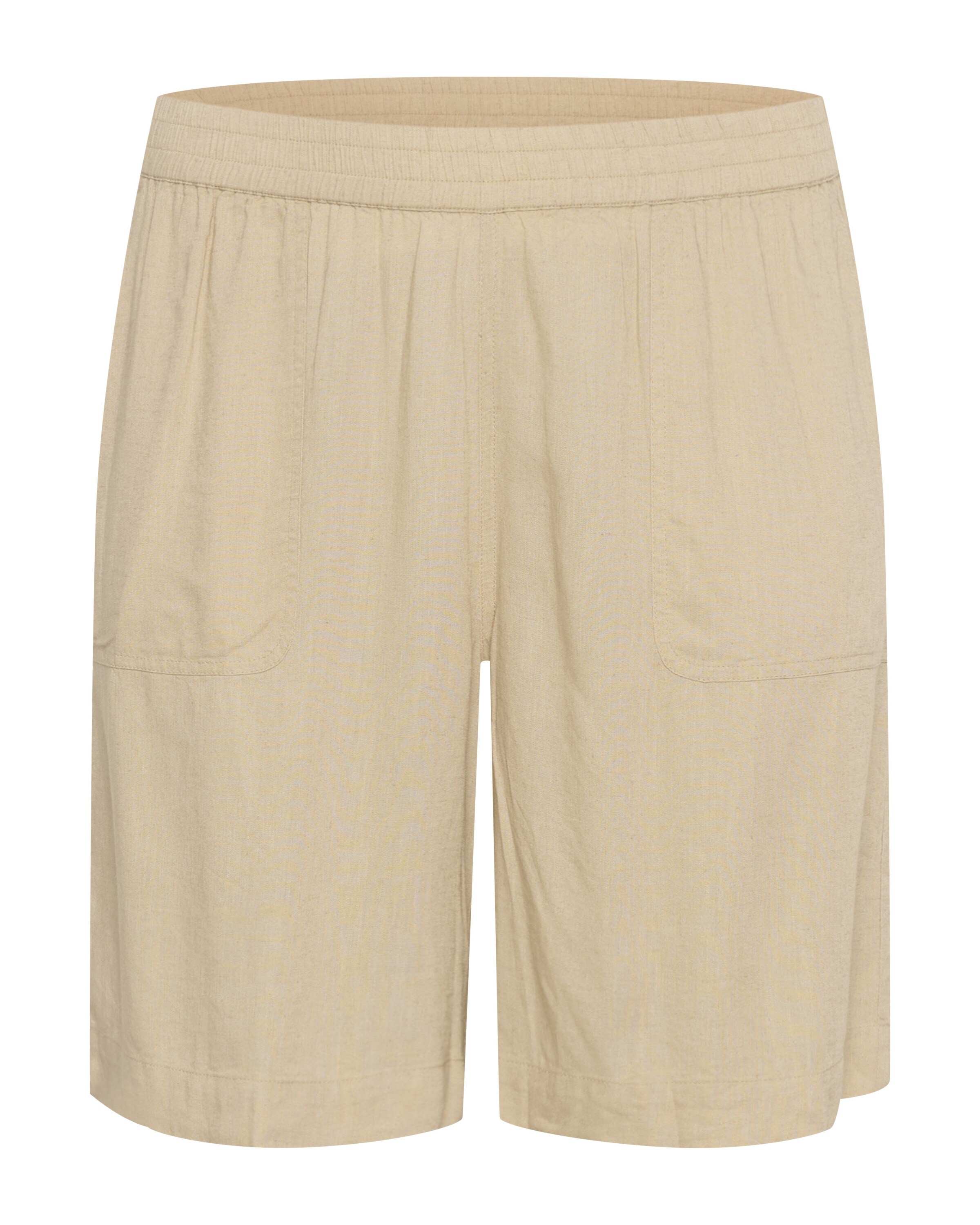 KAFFE CURVE Wide Leg Shorts 'Mille' in Beige: Vorderseite