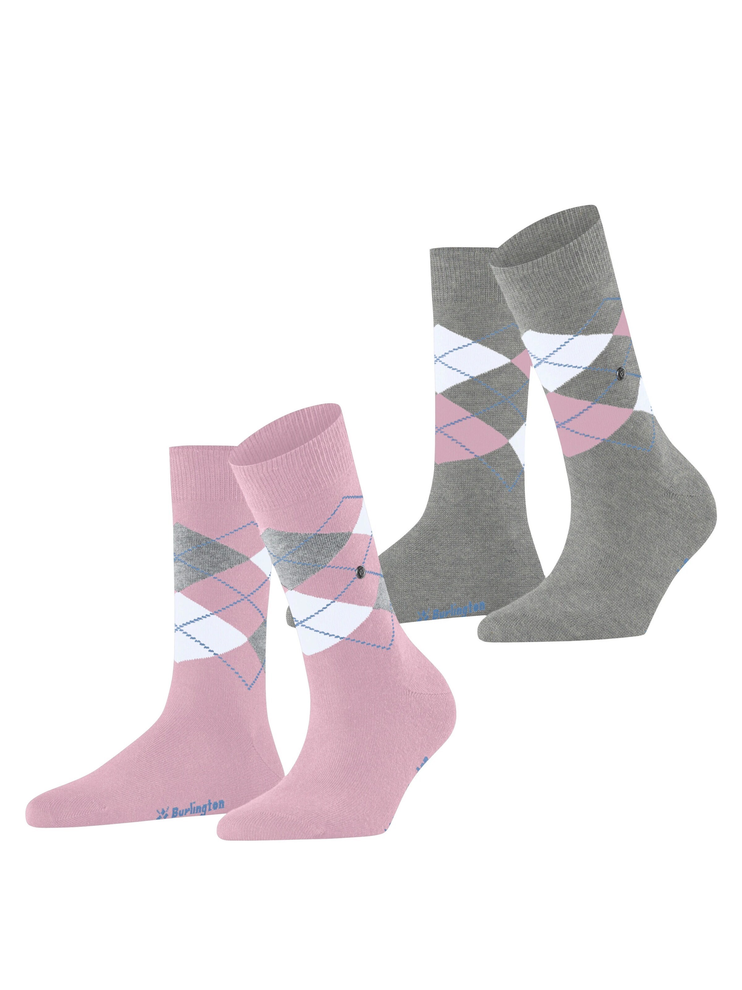 BURLINGTON Socken 'Everyday Argyle'‌‌‌‌‌‌‌‌‌‌ in Pink: Vorderseite