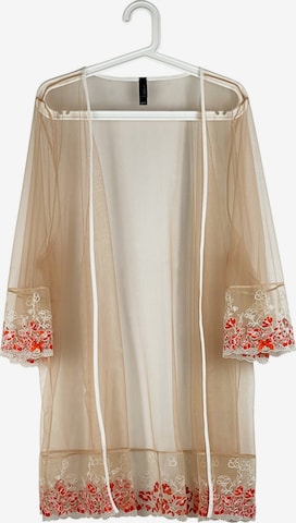 La Muel Lingerie Ochtendjas 'Morgenmantel' in Rood: voorkant