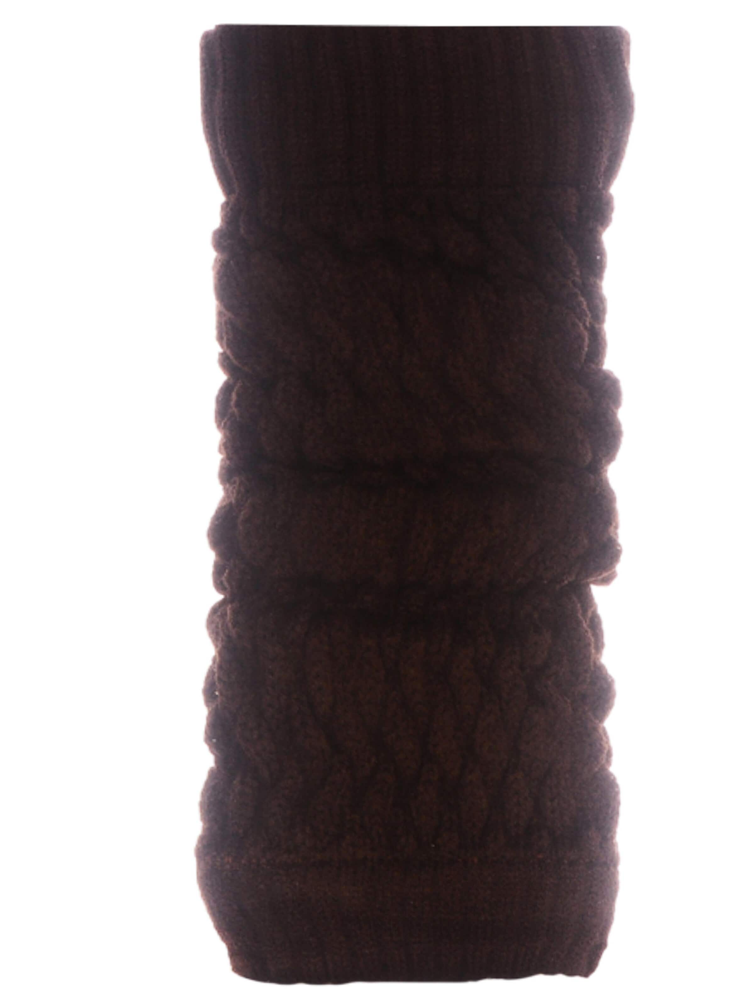 La Bortini Leg Warmers in Brown: front