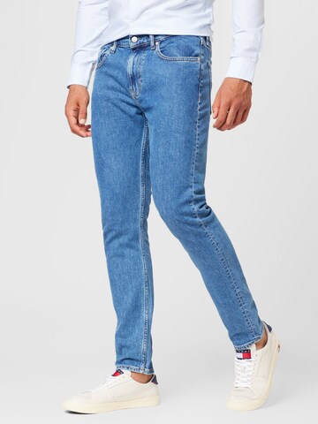 Slimfit Jeans de la Calvin Klein Jeans pe albastru: față