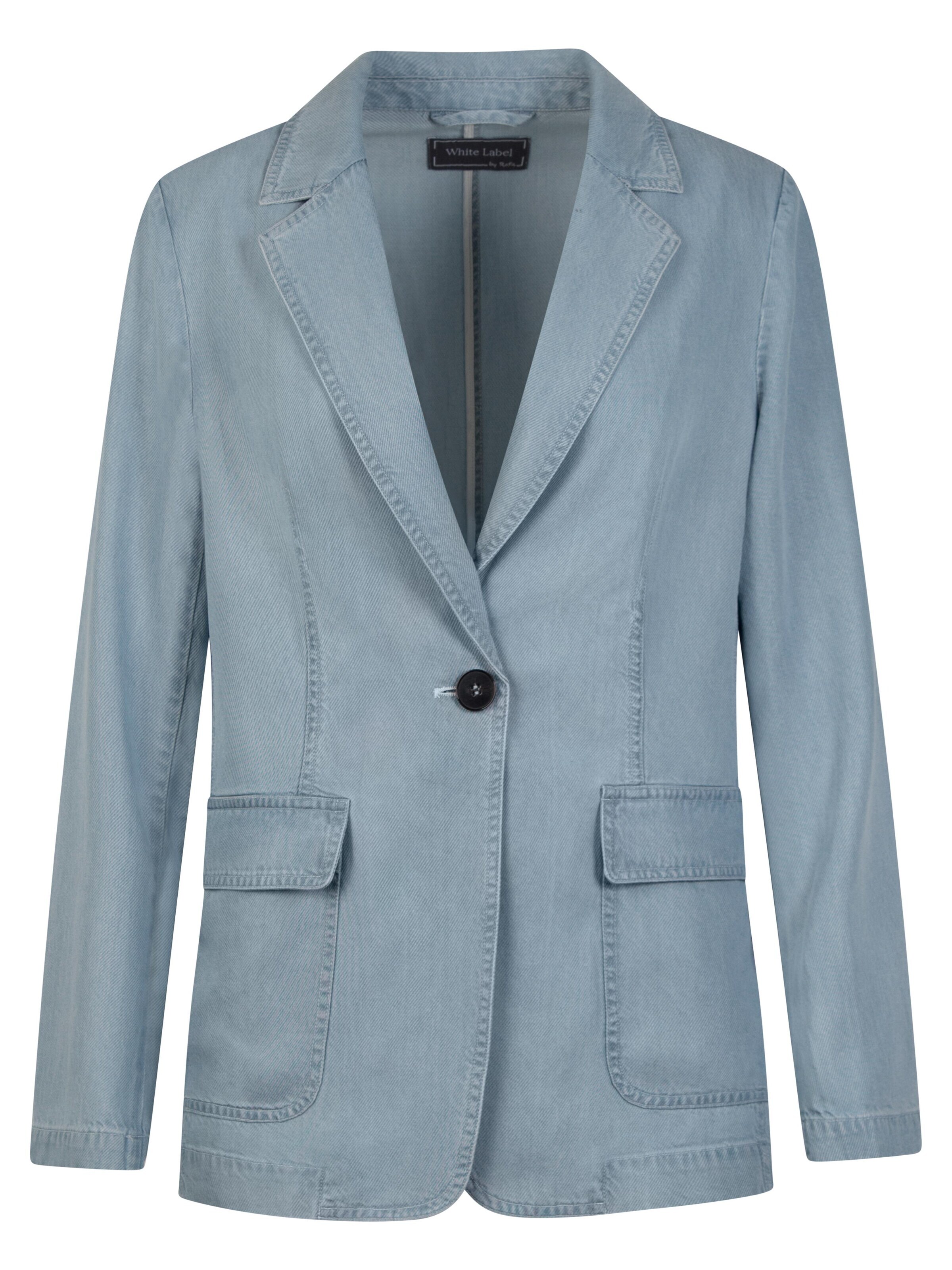 White Label by RoFa Blazer 'Sommerblazer in Jeansoptik' in Blue: front
