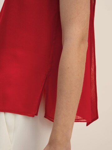 Lilysilk Blouse 'Seidengeorgette Top mit Neckholder' in Red