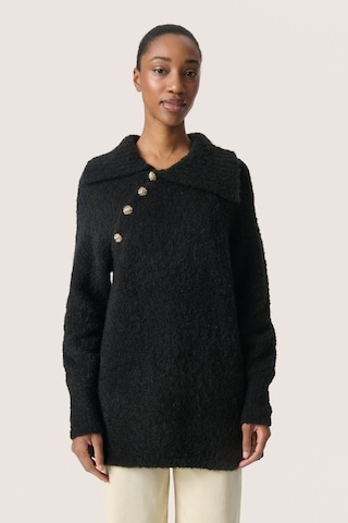 SOAKED IN LUXURY Sweater 'Amaris' in Black: front