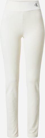 Calvin Klein JeansSkinny Hlače - bijela boja: prednji dio