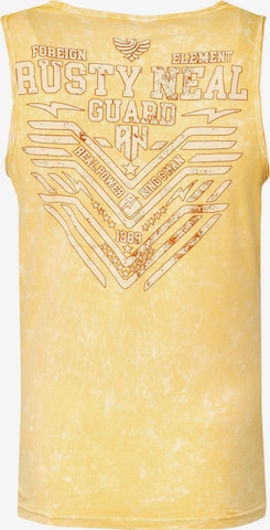 Rusty Neal Cooles Tank Top mit angesagtem Print in Gelb