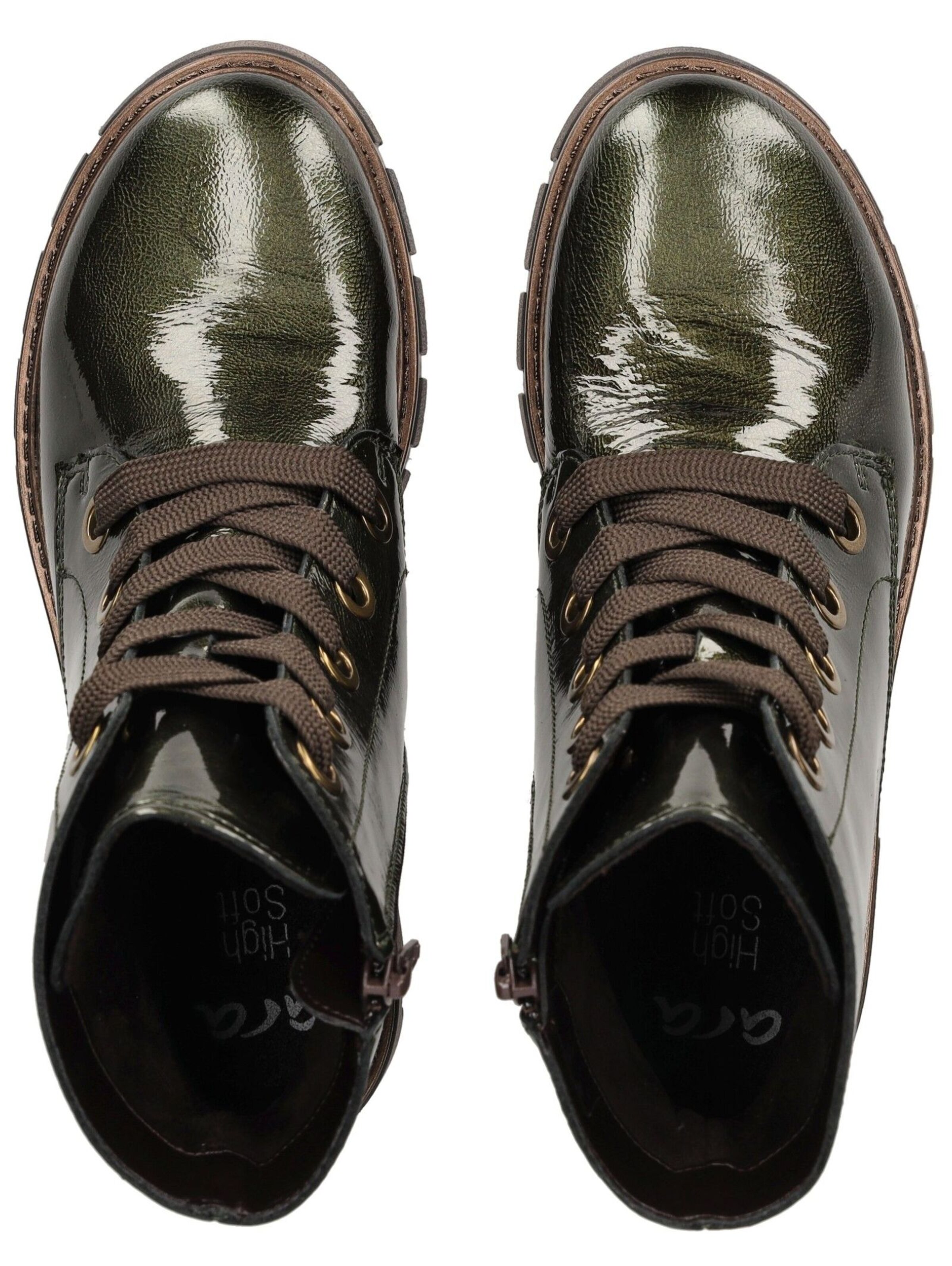 Bottines à lacets ARA en vert