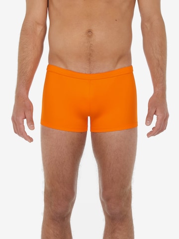 Shorts de bain ' Sea Life ' HOM en orange : devant