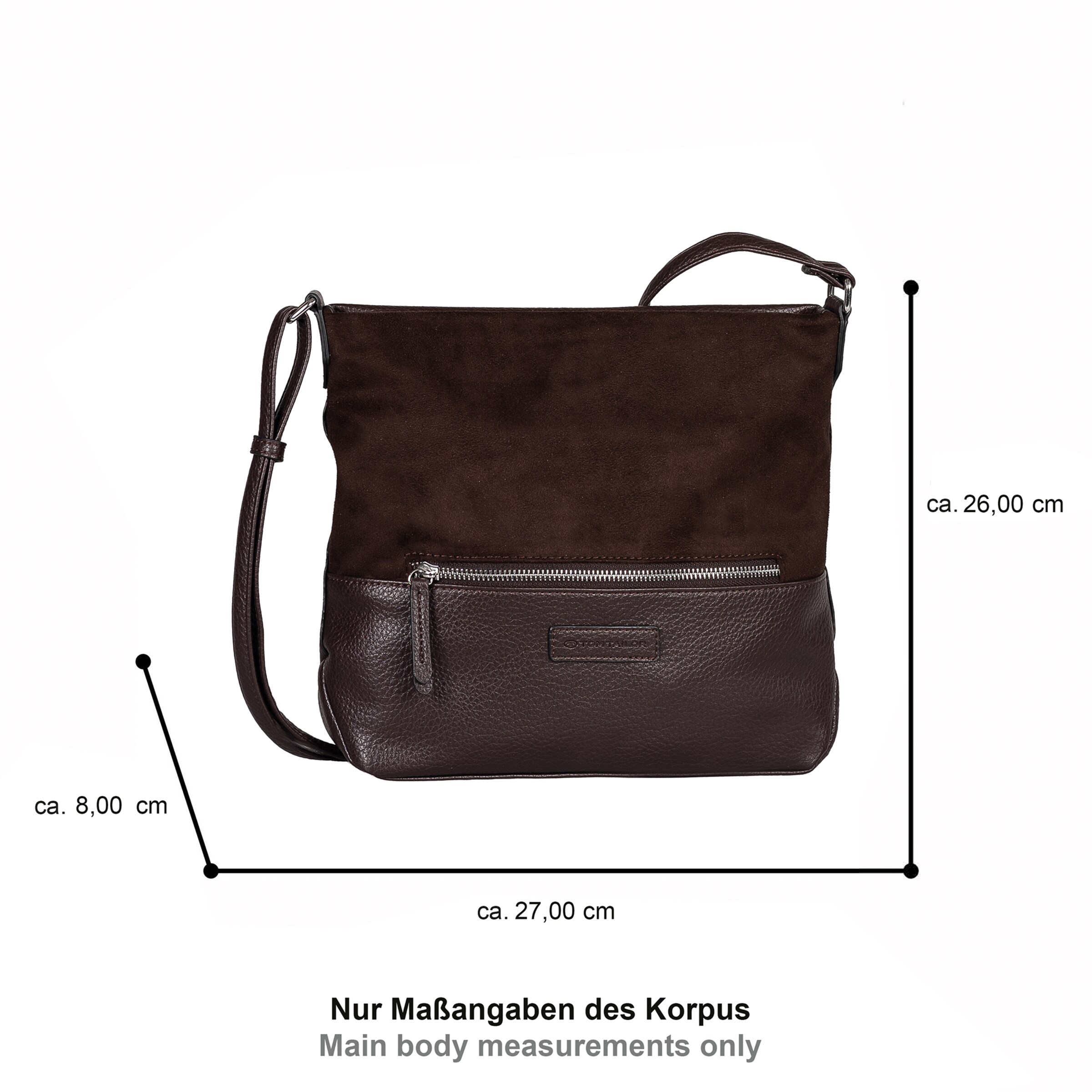TOM TAILOR Umhängetasche in Braun