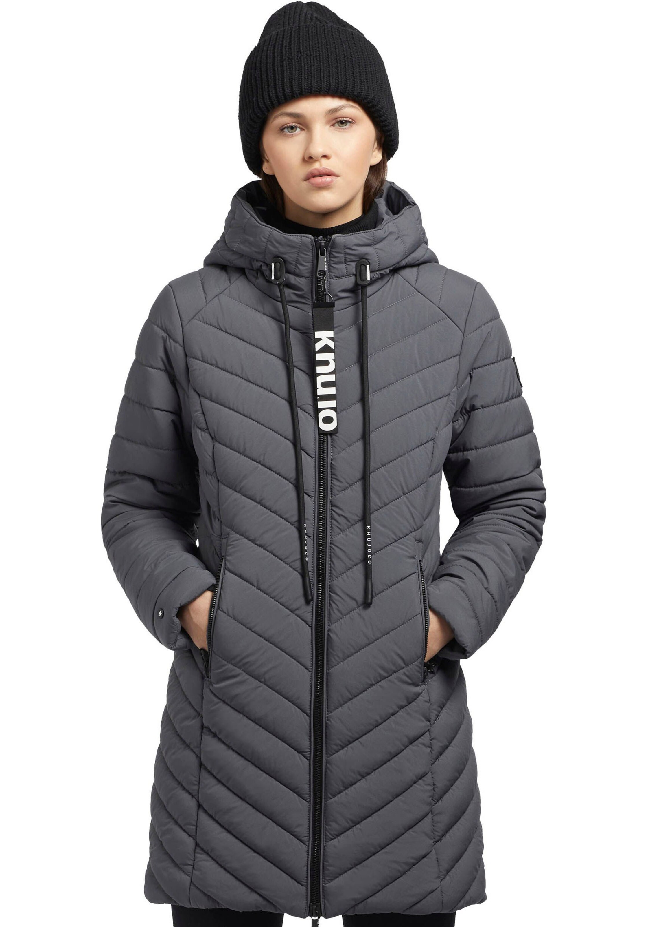 khujo Winter Coat in Grey: front