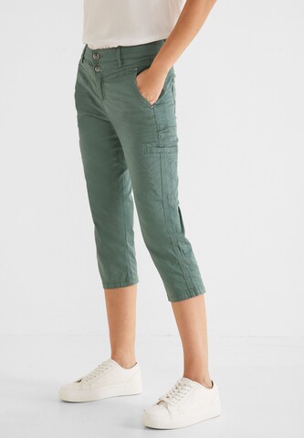 STREET ONE Slimfit Broek in Groen: voorkant