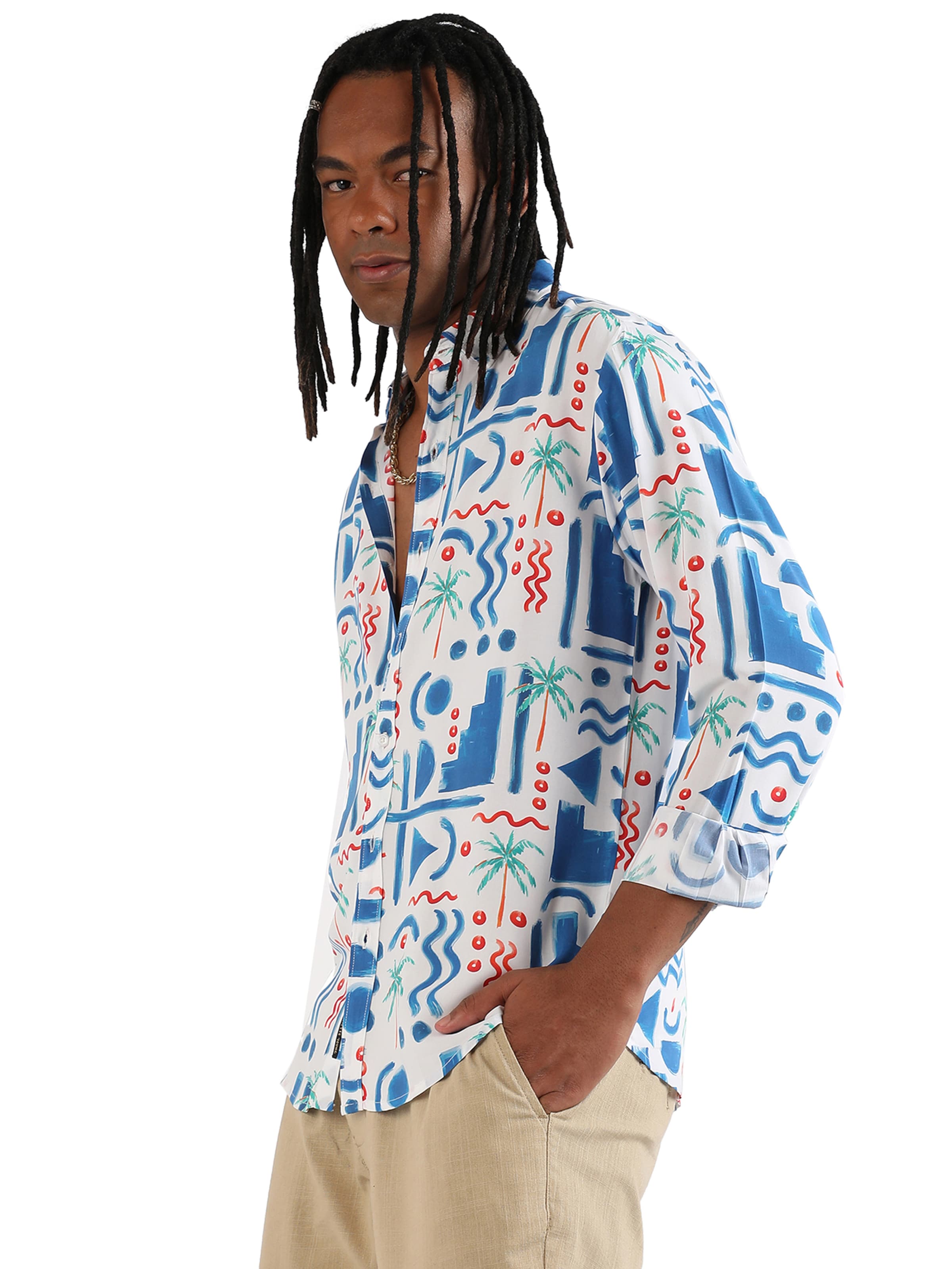 Campus Sutra Regular Fit Hemd 'Kaleb' in Mischfarben