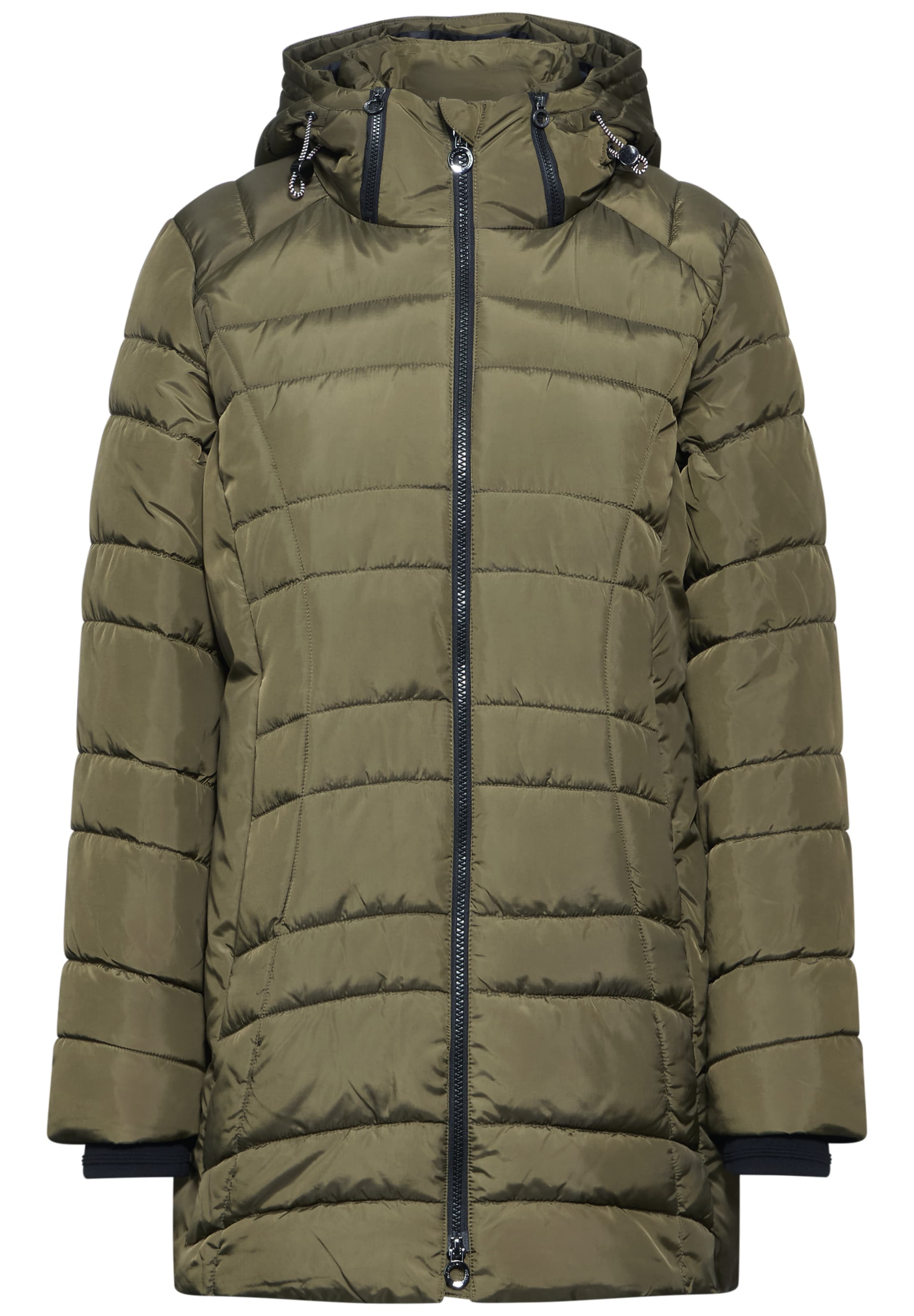 STREET ONE Winter Coat in Green: front